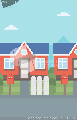 Image of Background of suburban house.