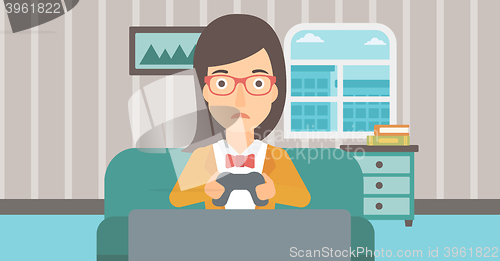 Image of Addicted video gamer.