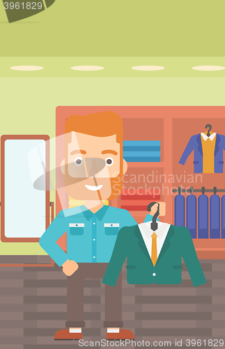 Image of Man holding jacket.