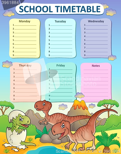 Image of Weekly school timetable thematics 3