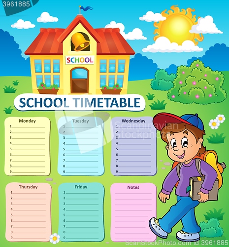 Image of Weekly school timetable topic 2