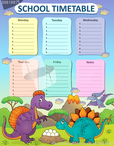 Image of Weekly school timetable thematics 2