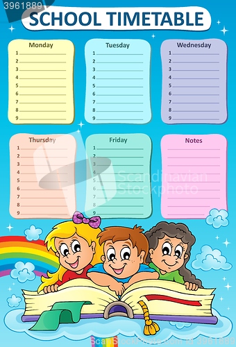 Image of Weekly school timetable topic 5