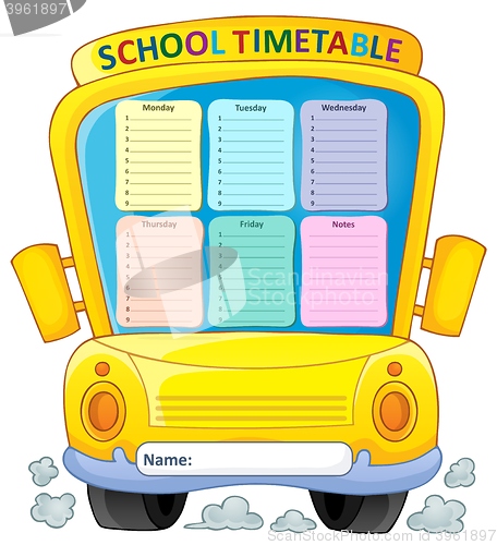 Image of Weekly school timetable composition 4