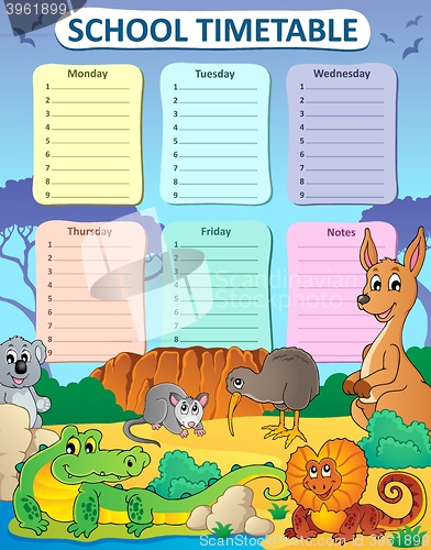 Image of Weekly school timetable composition 3