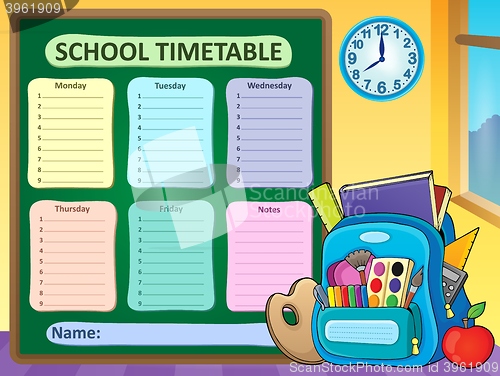 Image of Weekly school timetable composition 6