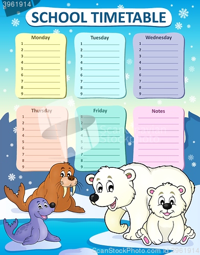 Image of Weekly school timetable composition 1