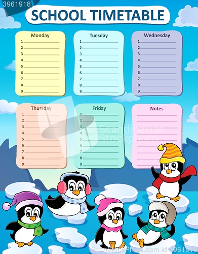 Image of Weekly school timetable composition 2