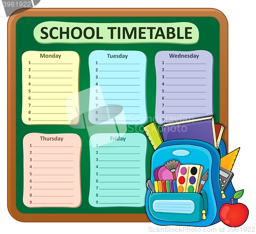 Image of Weekly school timetable composition 5