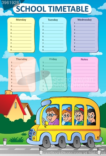 Image of Weekly school timetable theme 8