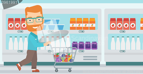Image of Customer with trolley.