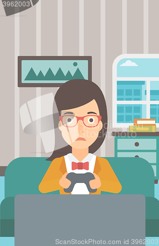 Image of Addicted video gamer.