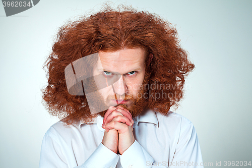 Image of The young man looking at camera