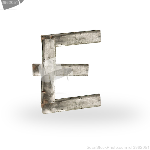 Image of Wooden letter E