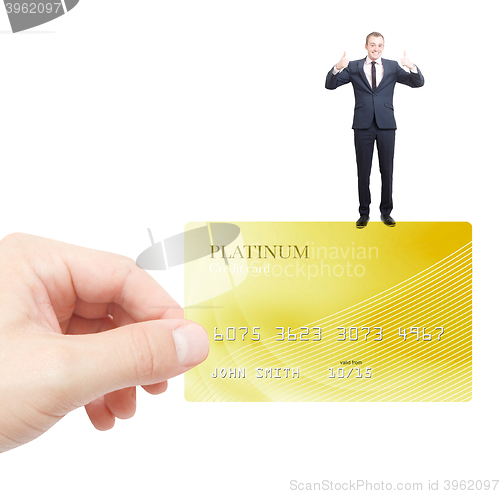 Image of Holding credit card