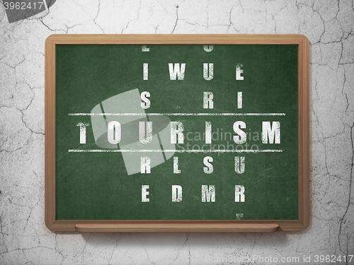 Image of Travel concept: Tourism in Crossword Puzzle