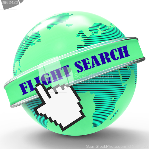 Image of Flight Search Shows Flights Research And Researcher