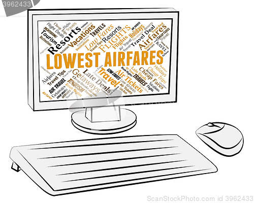 Image of Lowest Airfares Shows Current Price And Aeroplane