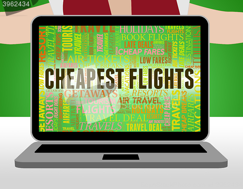 Image of Cheapest Flights Shows Reduction Discounted And Flying