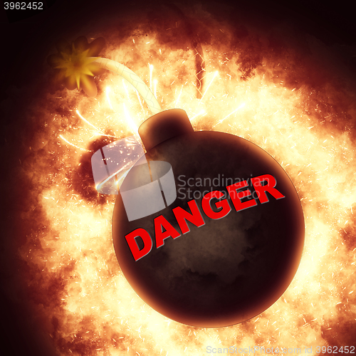 Image of Danger Bomb Indicates Explosive Dangerous And Hazard