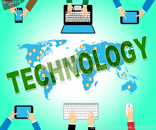 Image of Technology Online Means Web Site And Electronics