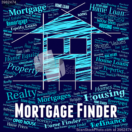 Image of Mortgage Finder Means Home Loan And Borrow