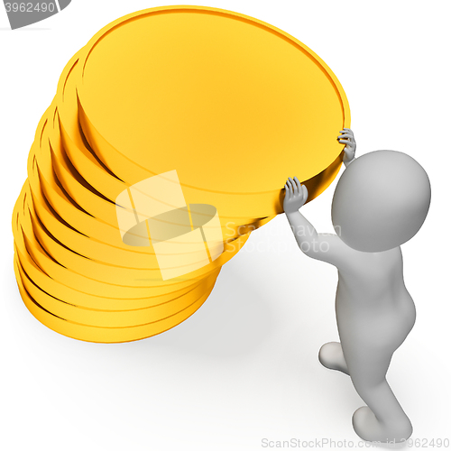 Image of Coins Savings Means Figures Save And Saver 3d Rendering