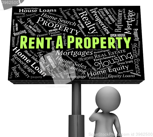 Image of Rent Property Represents Sign Offices And Housing