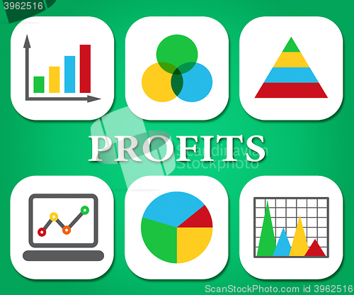 Image of Profits Charts Represents Business Graph And Statistic