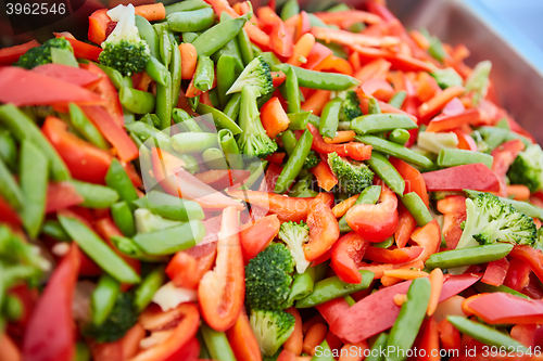 Image of Broccoli, carrots and green beans