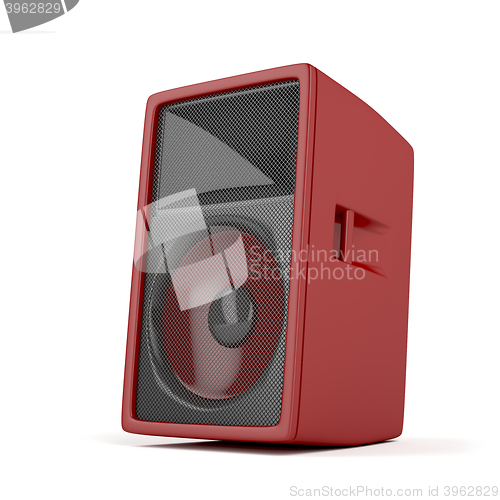 Image of Big red loudspeaker