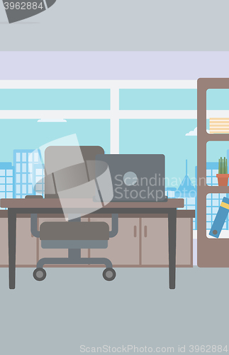 Image of Background of office with city view.