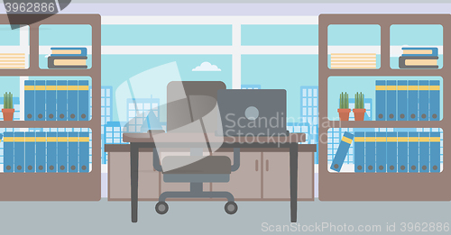 Image of Background of office with city view.