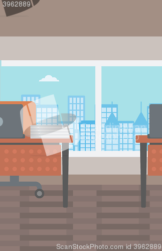 Image of Background of office with city view.