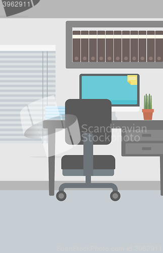 Image of Background of office workplace.