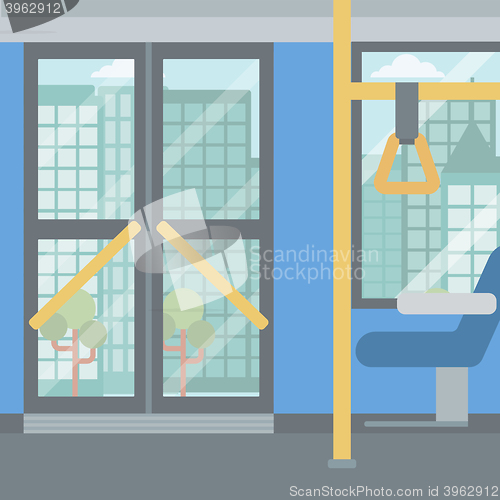 Image of Background of modern empty city bus.