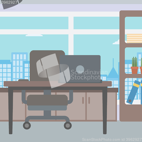 Image of Background of office with city view.