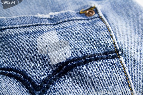 Image of blue jeans close up