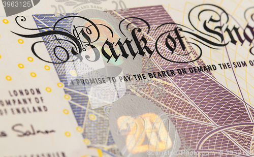 Image of Pound currency background - 20 Pounds