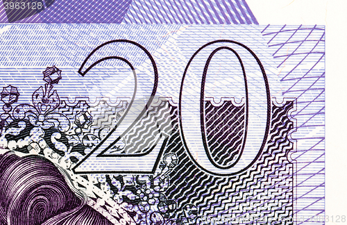 Image of Pound currency background - 20 Pounds