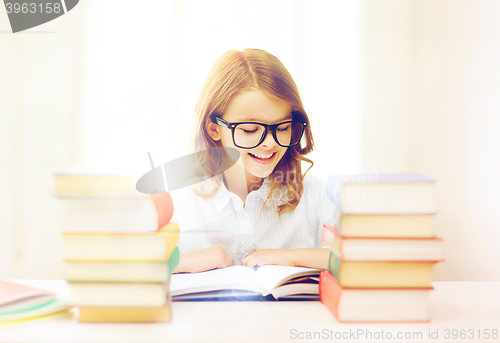 Image of student girl studying at school