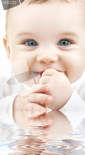 Image of baby in water