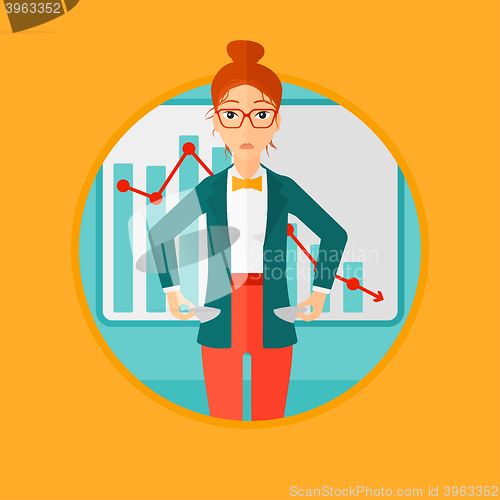 Image of Bancrupt business woman.