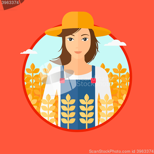Image of Woman in wheat field.