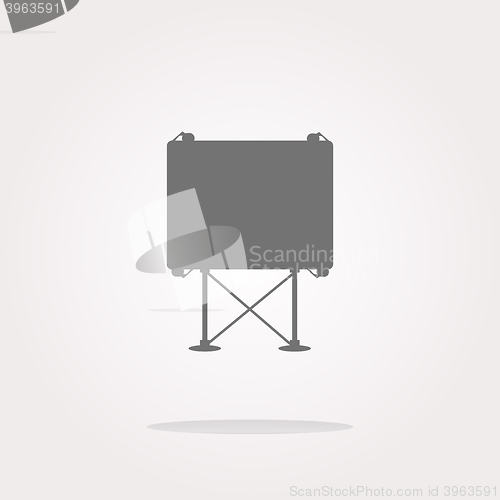 Image of vector billboard button icon web sign