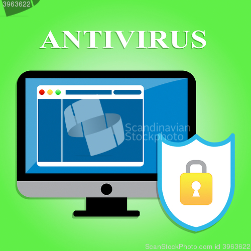 Image of Computer Antivirus Means Malicious Software And Computers