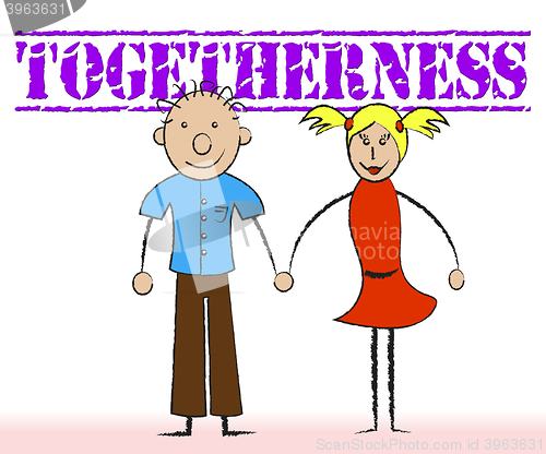 Image of Togetherness Couple Indicates Partners Relations And Partner