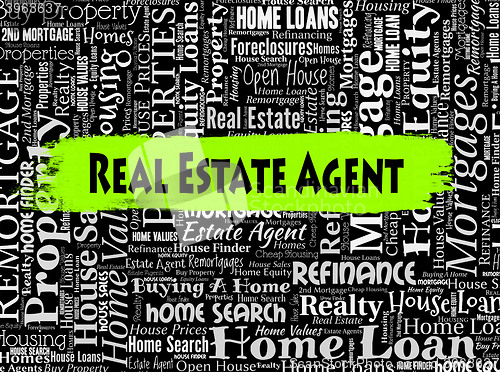 Image of Real Estate Agent Represents Property Market And Buildings