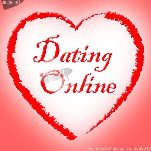 Image of Dating Online Shows Web Site And Network