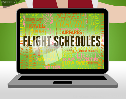 Image of Flight Schedules Means Flights Info And Airline
